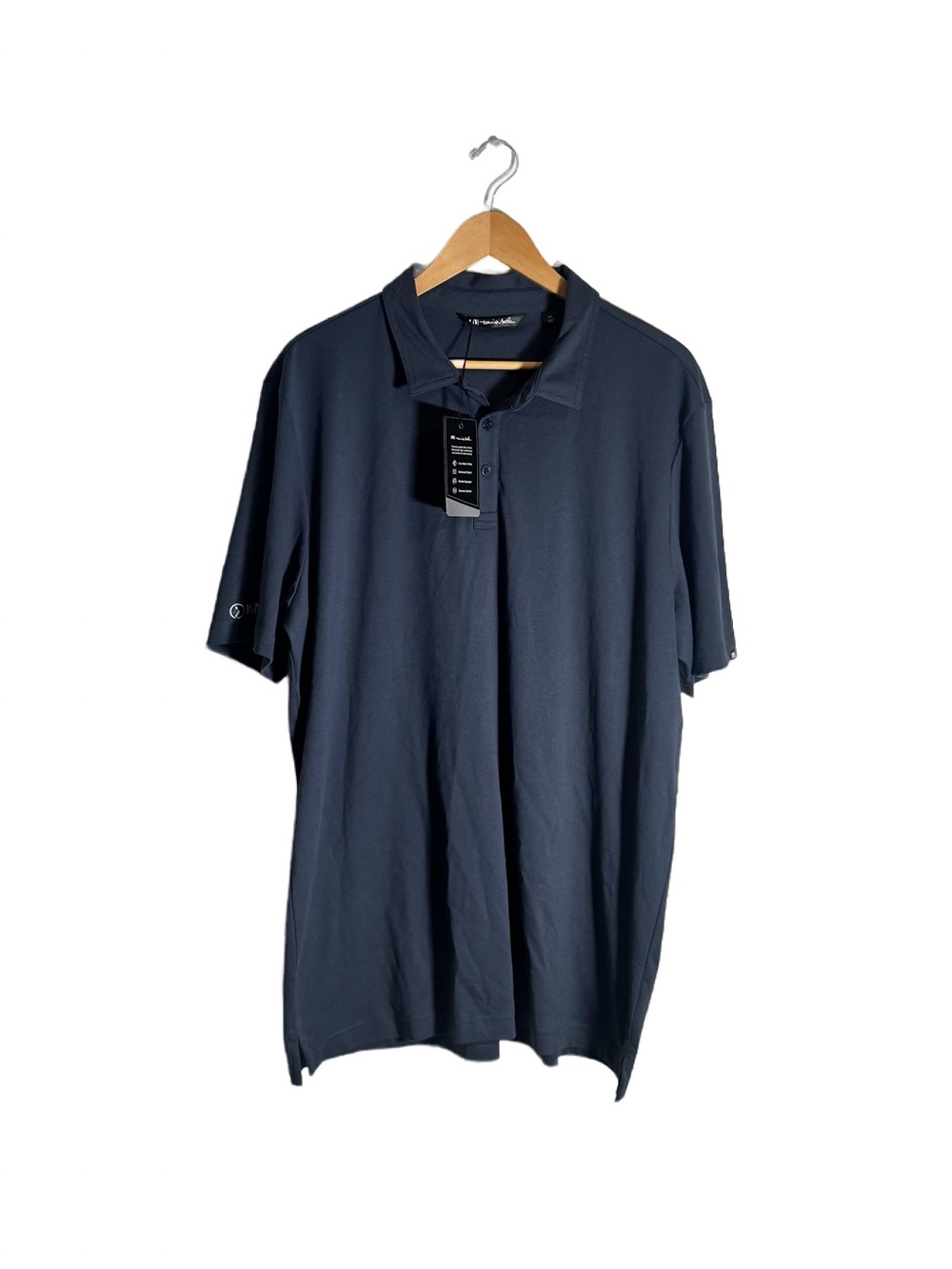 Travis Mathew Polo Shirt Men's XXL Golf Performance Top Navy Blue Casual NWT